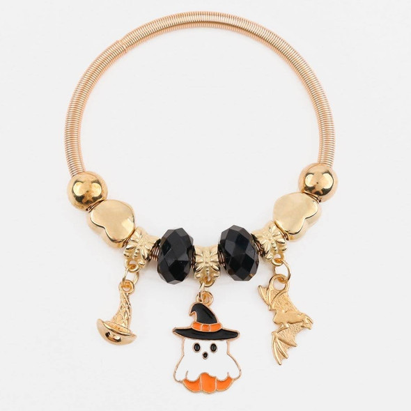 Spring Style Gold & Silver Halloween Charm Bracelet (3083) .68 each