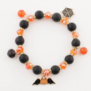 Halloween Bat & Spiderweb Charm Bracelet .68 each