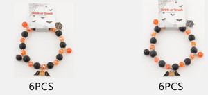 Halloween Bat & Spiderweb Charm Bracelet .68 each