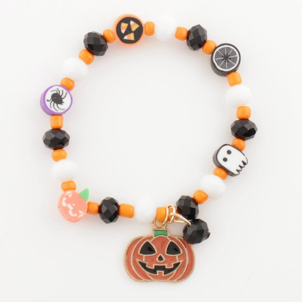Pumpkin Charm Halloween Bracelet .68 each
