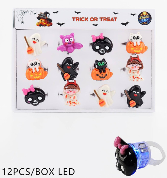 LED Halloween Rings 12 pcs Display Box .68 each