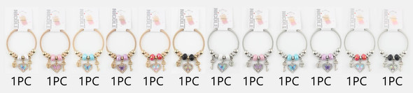 Spring Style Gold & Silver Butterfly Charm Bracelet .68 each