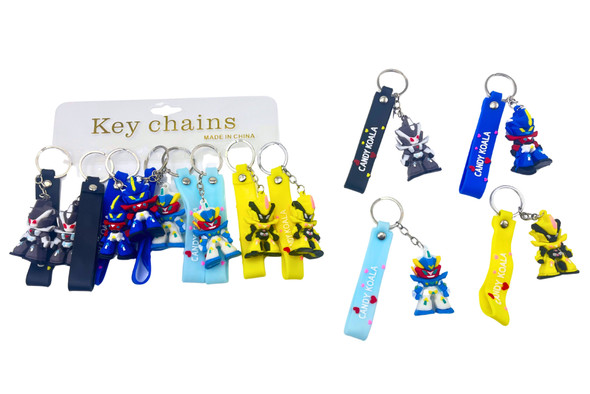 Robot 3 in 1 Strap Keychain Asst Colors (10360) .68 each