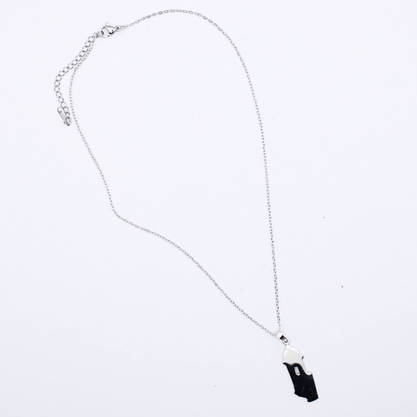 16"-18" Adjustable Stainless Steel Castle Pendant Necklace .68 each