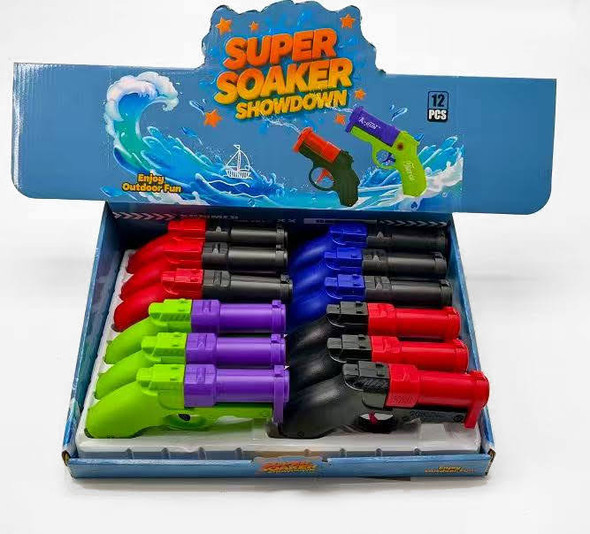 6.5" Revolver Water Gun Asst Colors 12 pcs per display box $1.50 each