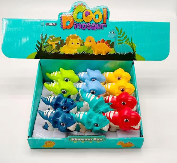5" Dinosaur Water Gun Asst Colors 12 pcs per display box $1.50 each