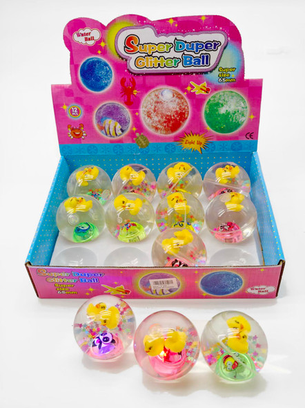 2.5" FLASHING Smash Water Ball Duckling Theme 12 per bx .75 each