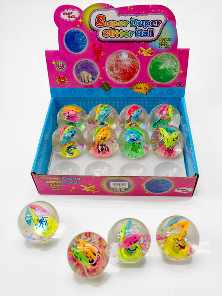 2.5" FLASHING Smash Water Ball Fish Theme 12 per bx .75 each