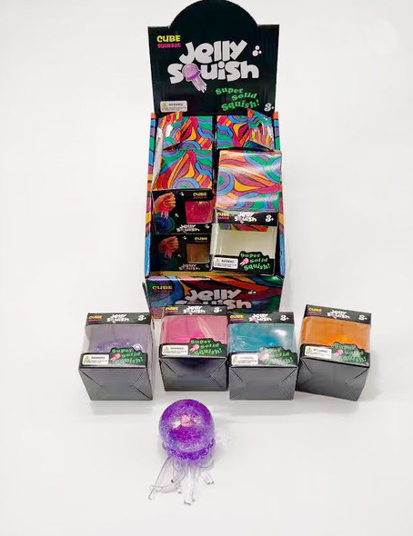 4" Jellyfish Squishy Squeeze Toy 12 pcs per display box $2.00 each