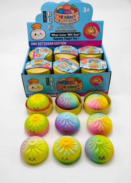 3.4" Large Squishy Multicolor Dumpling Toy 12 pcs per display box $2.00  each