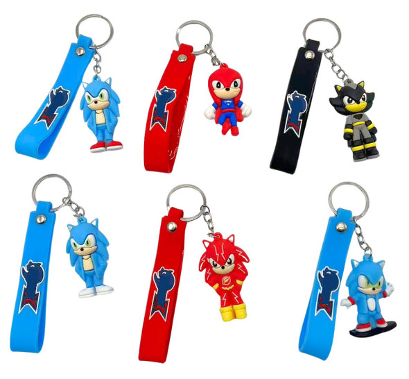 Novelty 3 in 1 Strap Keychain Asst Colors (10186) .70 each