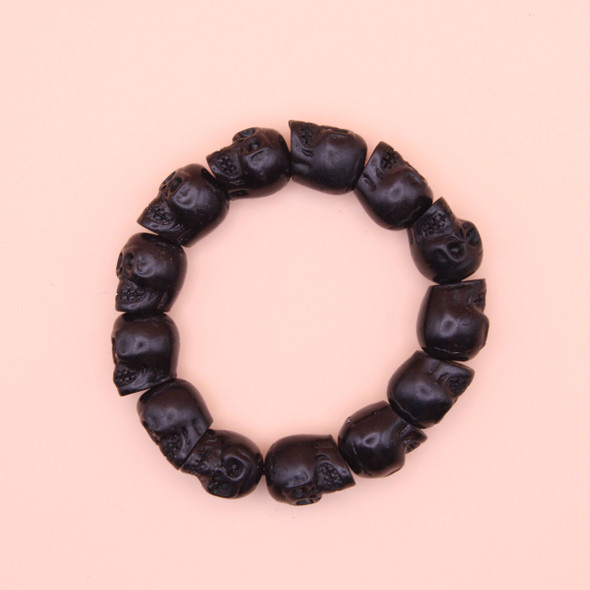 Skull Bone Stretch Bracelet 3 Color Assortment .70 each