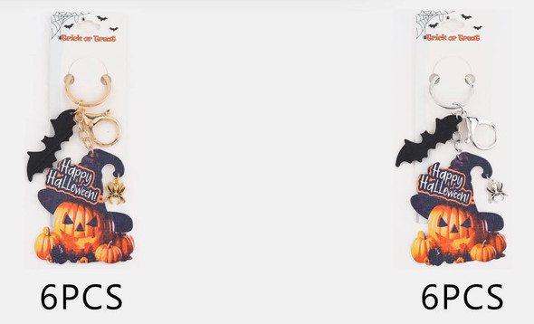 Halloween Wooden Pumpkin Keychain .70 each