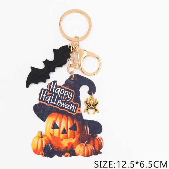 Halloween Wooden Pumpkin Keychain .70 each