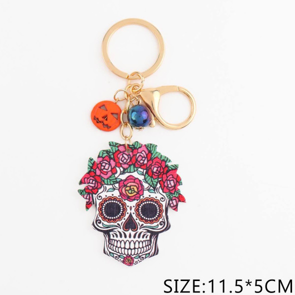 Sugar Skull Floral Keychain .70 each