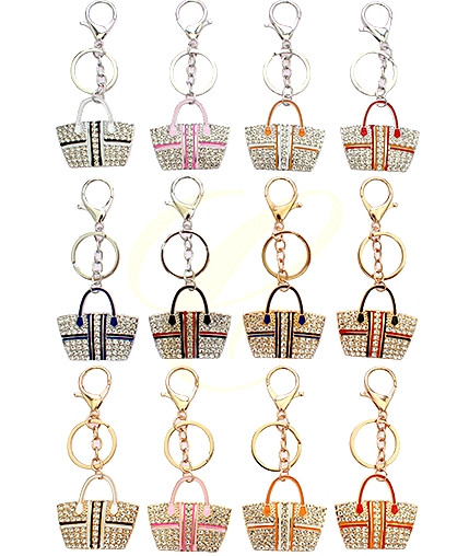 4.3" Luxurious Handbag Rhinestone Keychain .70 each