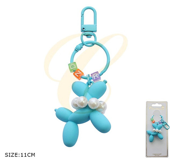 Balloon Dog w/ Alphabet Beads Keychain .70 each