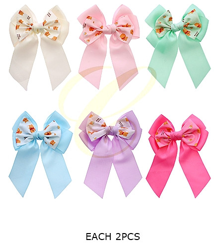 5.9" Novelty Gator Clip Hair Bow .70 each