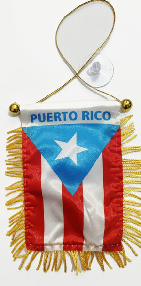 4" X 6" Mini Banner Flag Puerto Rico .64 each