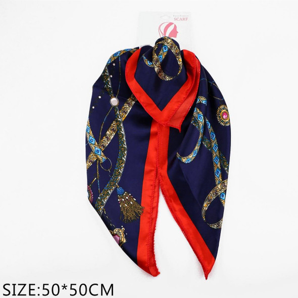 20" Luxury Equestrian Print Satin Square Scarf .70 each