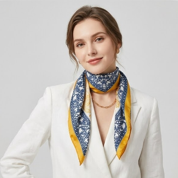 20" Paisley Print Satin Square Scarf .70 each