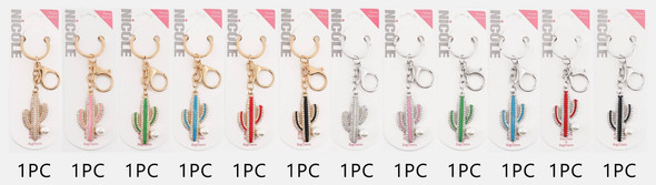 4.3" Crystal Cactus Keychain .70 each
