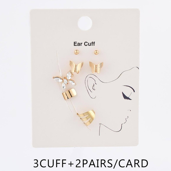 Butterfly Ear Cuff & Stud Set .70 each