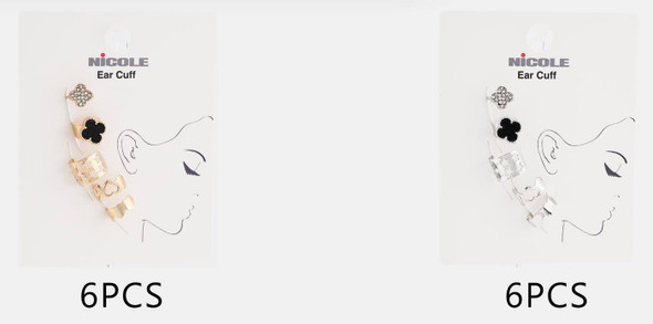 Quatrefoil Ear Cuff & Stud Set .70 each