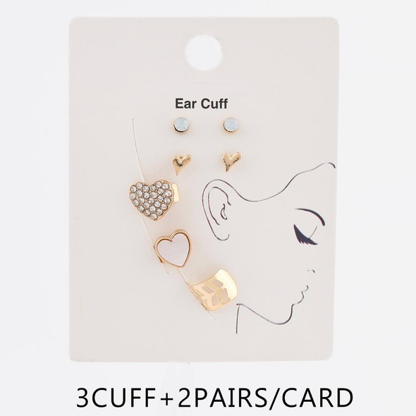 Heart Ear Cuff & Stud Set .70 each