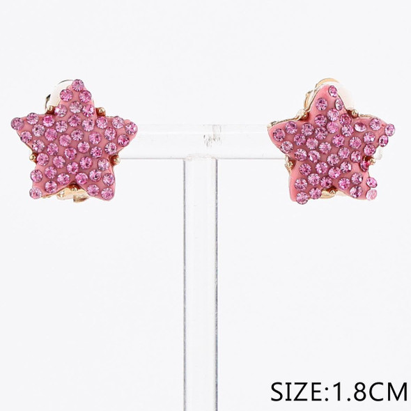 0.7" Crystal Star Clip Earrings .70 each pair