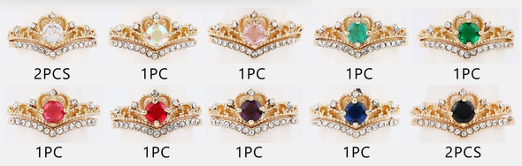 2 Piece Stackable Crystal Ring Set .70 each set