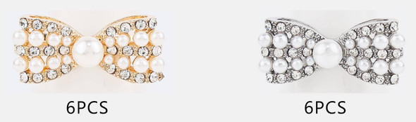 Pearl & Crystal Bow Ring .70 each