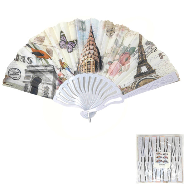 9" Vintage Travel Folding Hand Fan .70 each