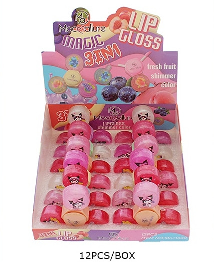 Novelty 3 in 1 Shimmering Lip Gloss $1.50 each