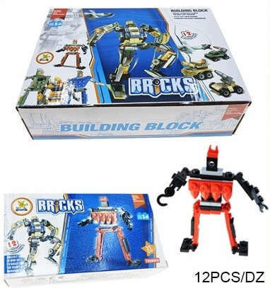 DIY 12 Style Mixed Transformable Robot Block Sets .75 each