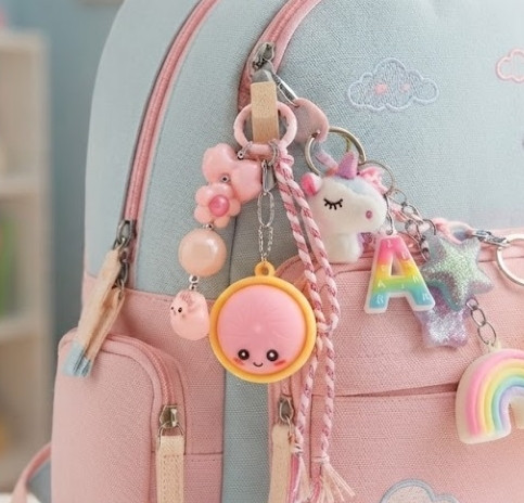Dumpling Keychain/Bag Charm/Phone Wrist Strap .75 each