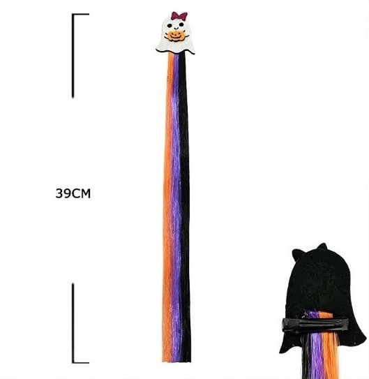 15.4" Halloween Hair Extension Clip .70 each