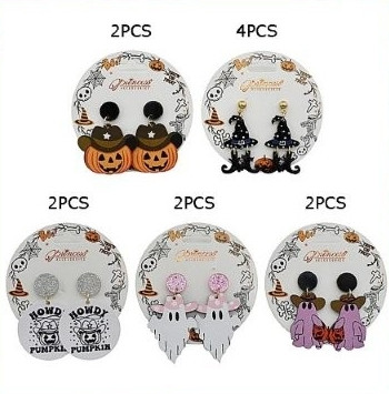 1.8" Assorted Halloween Dangling Earrings .70 each pair