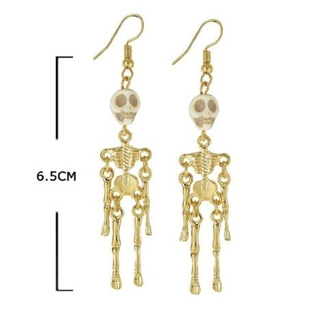 2.6" Halloween Skull Dangling Earrings .70 each pair