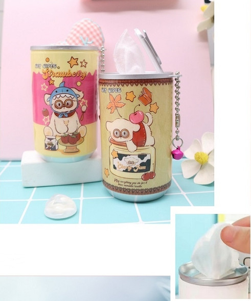 3.25" Tall Cute Dog Can Look Keychain w/ Wet Wipes .70 each