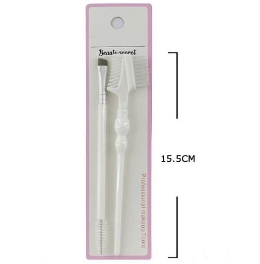 2 Pc Set Dual-Ended Eyebrow Brush & Lash Comb .70 each set