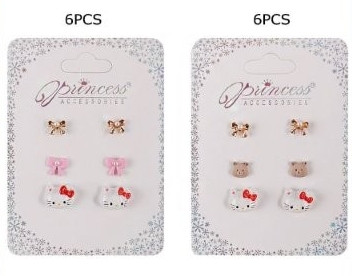 3 Pair Novelty Stud Earrings Set .70 each set