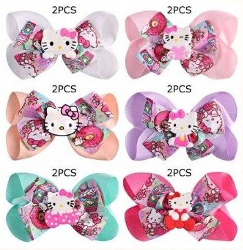 5.9" Novelty Gator Clip Hair Bow .70 each