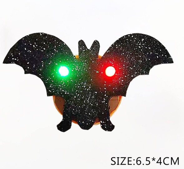 2.6" Light-Up Halloween Bat & Spider Brooch .70 each