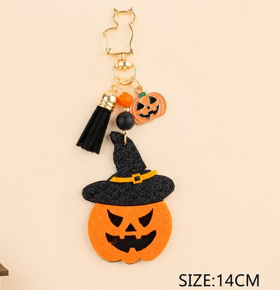 5.5" Halloween Pumpkin Keychain w/ Tassel .70 each