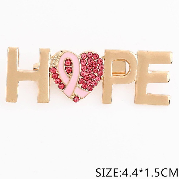 Hope Pink Ribbon Breast Cancer Awareness Brooch Pin .70 each