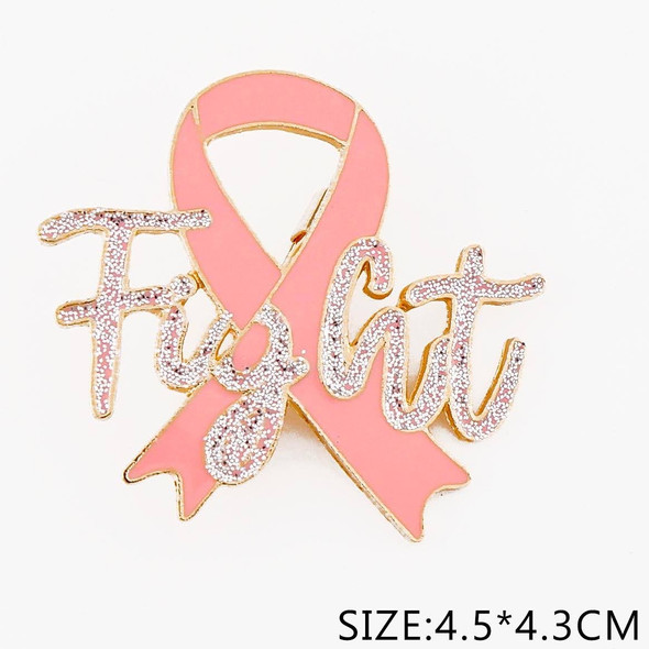 FIGHT Pink Ribbon Breast Cancer Awareness Brooch Pin .70 each
