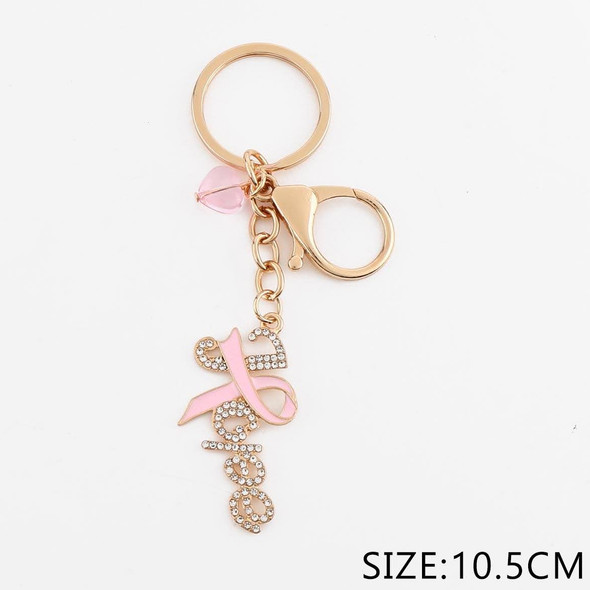 HOPE Pink Ribbon Breast Cancer Awareness Keychain .70 each