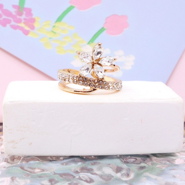 Rhinestone Flower Fashion Ring .70 each