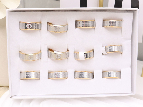 Religious Stainless Steel JESUS Rings .70 each